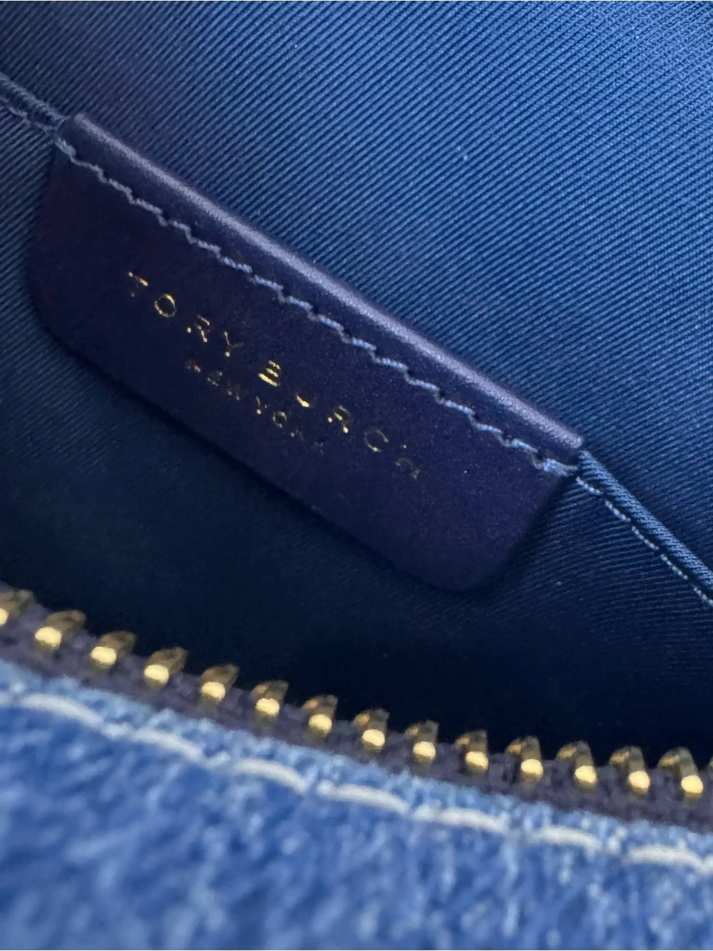 Tory Burch Miller Denim Mini Crossbody Bag with Dust Bag